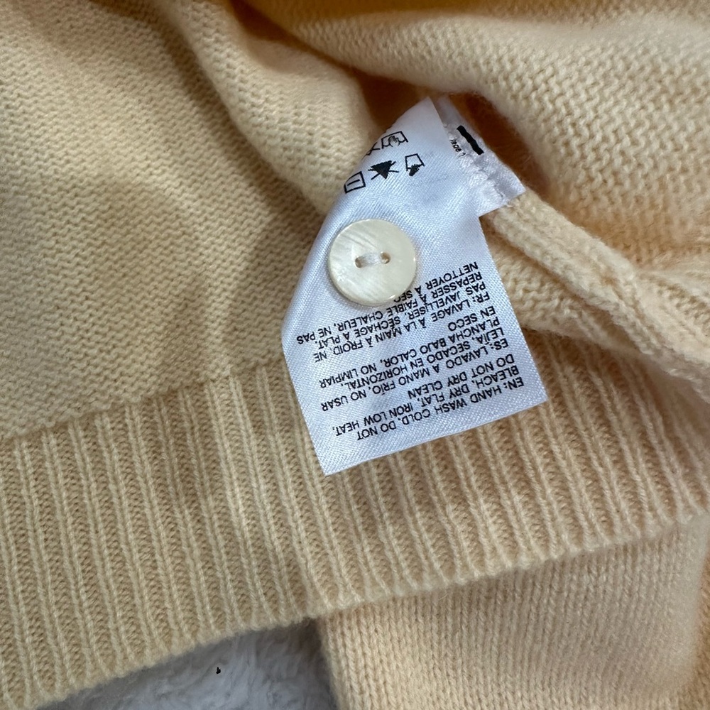 Reformation Clara Cashmere Cardigan Parmesan - Picture 5 of 7